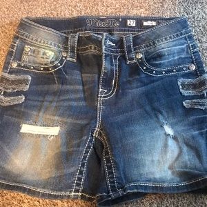 MISS ME blue jean shorts